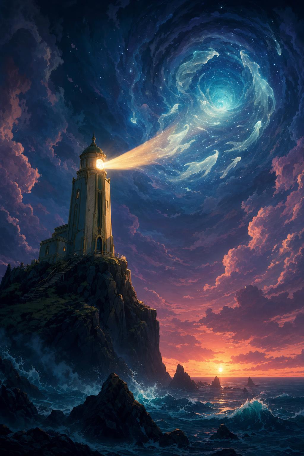 LIGHTHOUSE AT THE EDGE OF THE WORLD poster